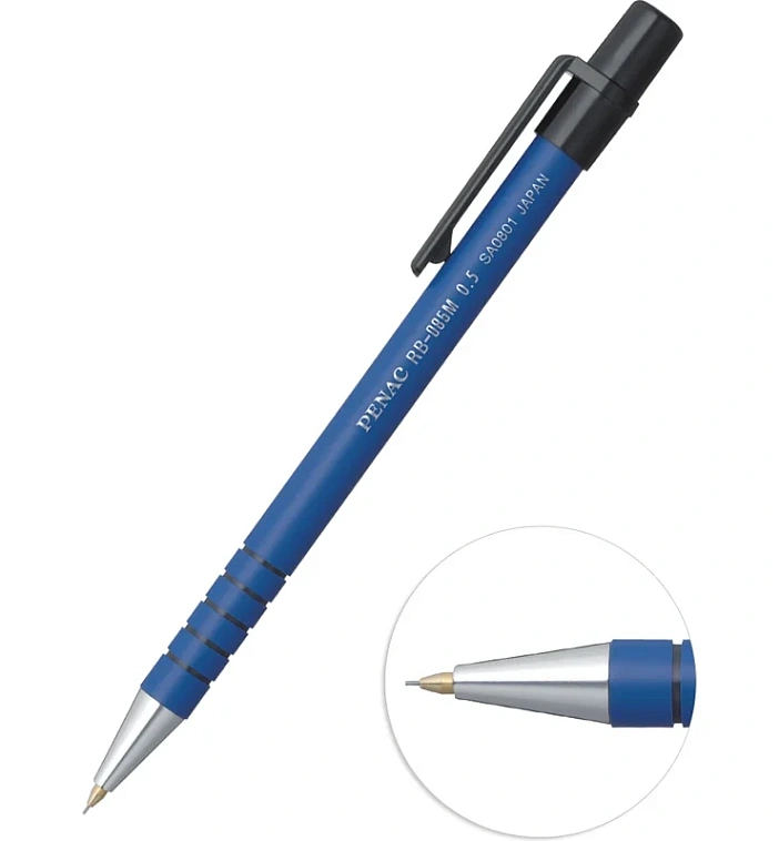 Карандаш механический Penac "RB-085М" 0,7 мм, синий корпус 606x758